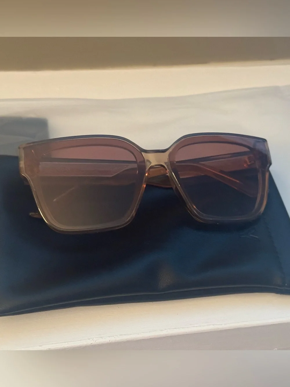 QUAY Drive In Square Sunglasses – Case Included